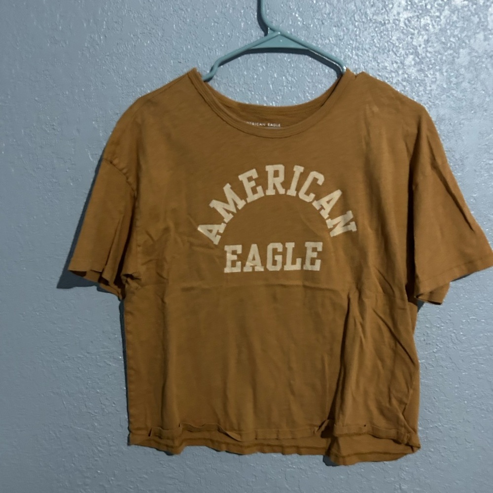 American Eagle Outfitters Tan Graphic Tee